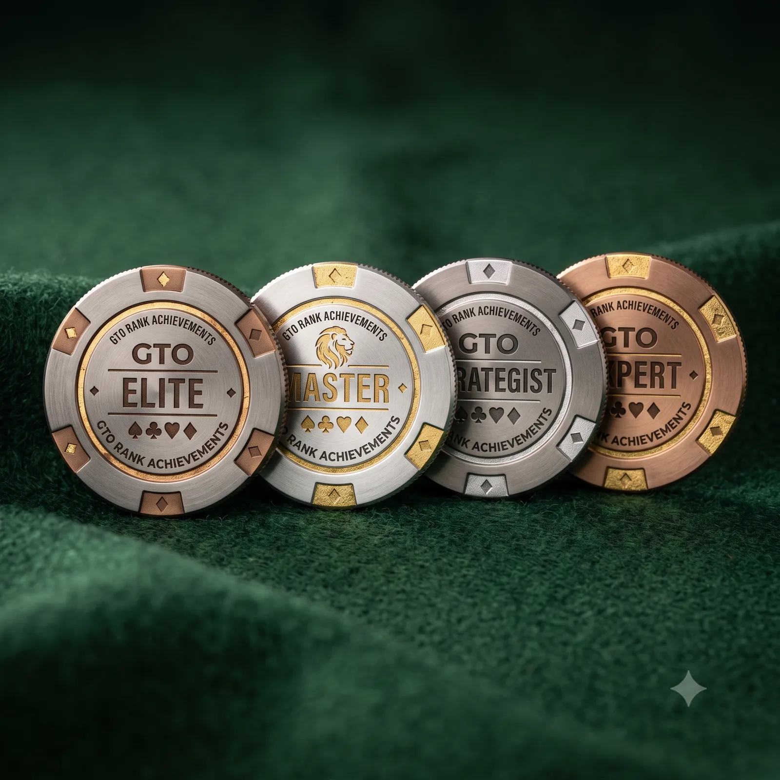 Trophées et Jetons Métal de Maîtrise GTO PokerMTT Pro